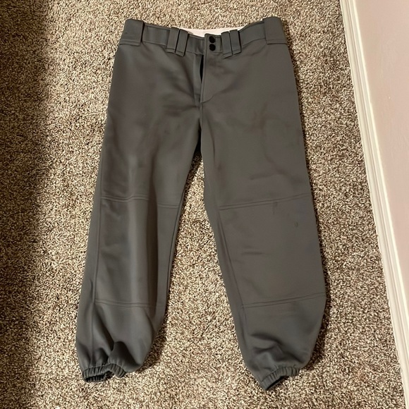 mizuno charcoal grey softball pants